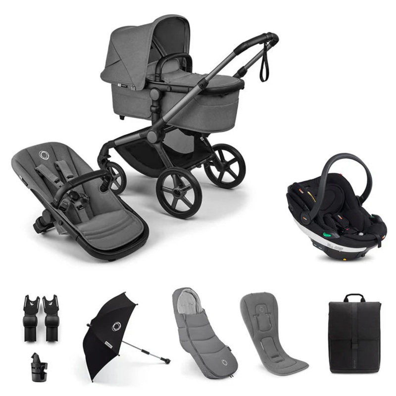 Bugaboo Fox 5 Renew Ultimate + BeSafe Go Beyond Travel System – Moon Grey