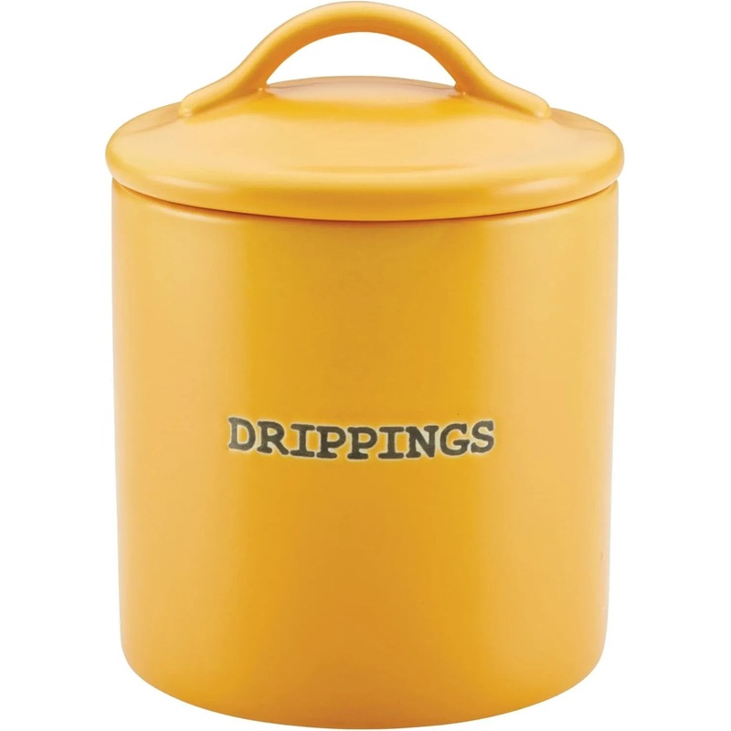 Ceramics Bacon Grease Jar 21-Ounce – Mustard Yellow