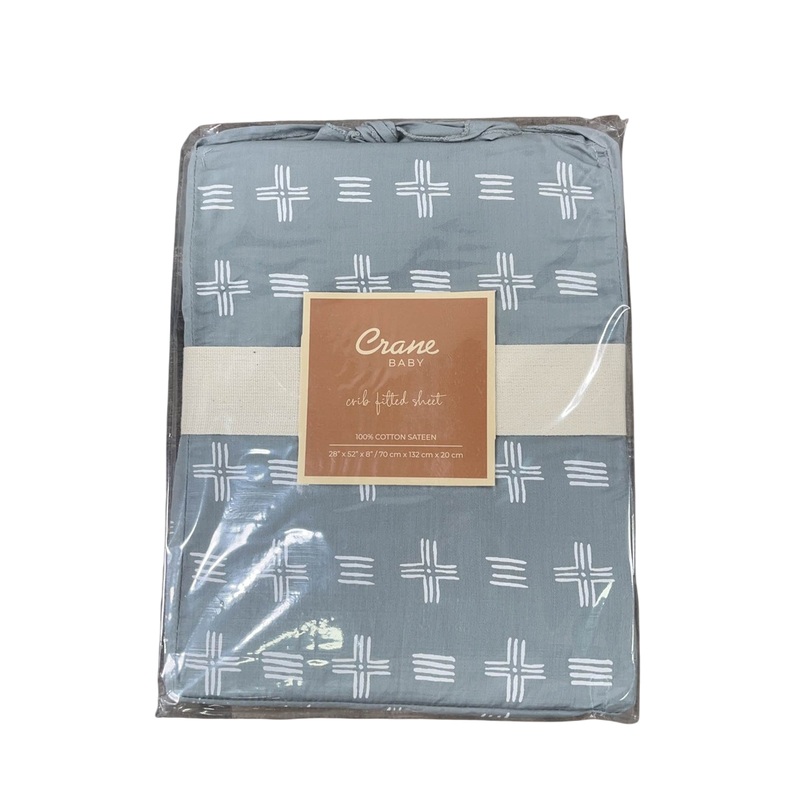 Crane Baby Crib Fitted Sheet, Ezra River Dash