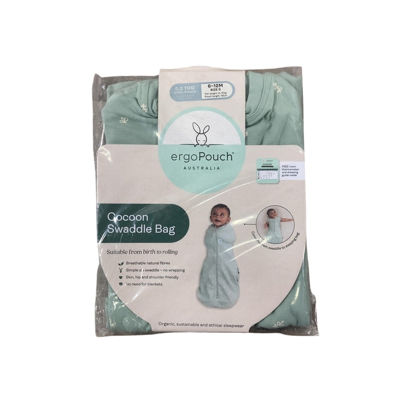 ErgoPouch Cocoon Swaddle Bag, Sage, 6-12m, 0.2 TOG