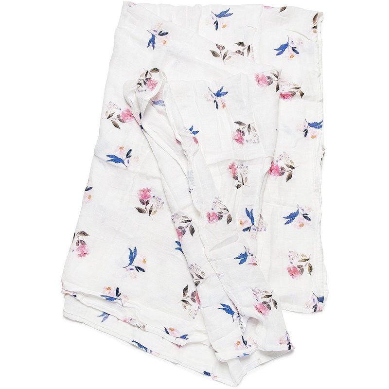 Loulou Lollipop Luxe Muslin Swaddle – Pink Peony