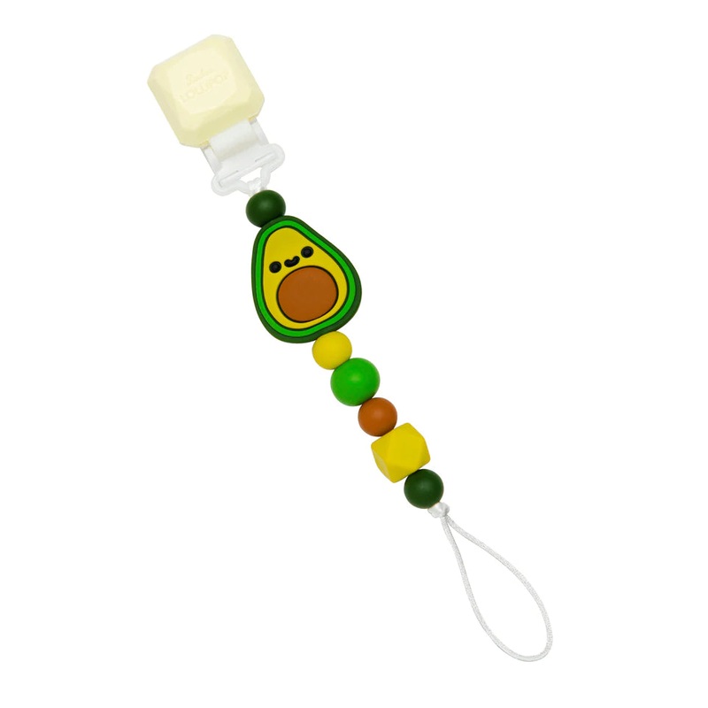 LouLou Lollipop Pacifier Clip, Avocado