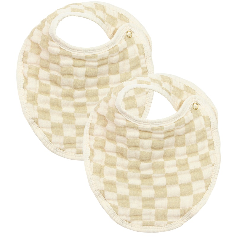 Cloud Muslin Bib 2 Pack – Austin/Cream