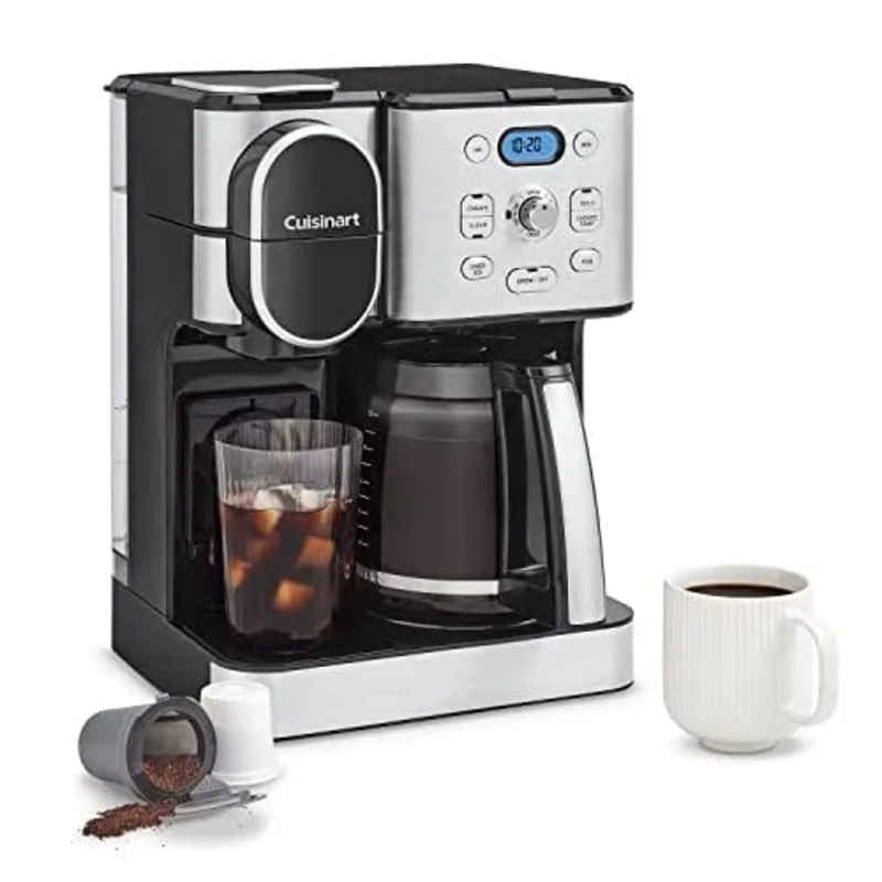 Coffee Center 2-in-1 Coffee Maker and Single-Serve Brewer Stainless Steel SS-16 (See Description)