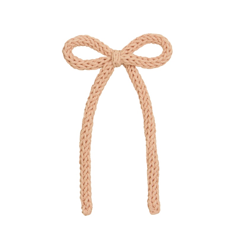 Crochet Bow – Butterscotch Sash Clip