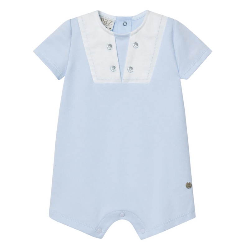 INTERLOCK V25 Romper Chalk Blue/White