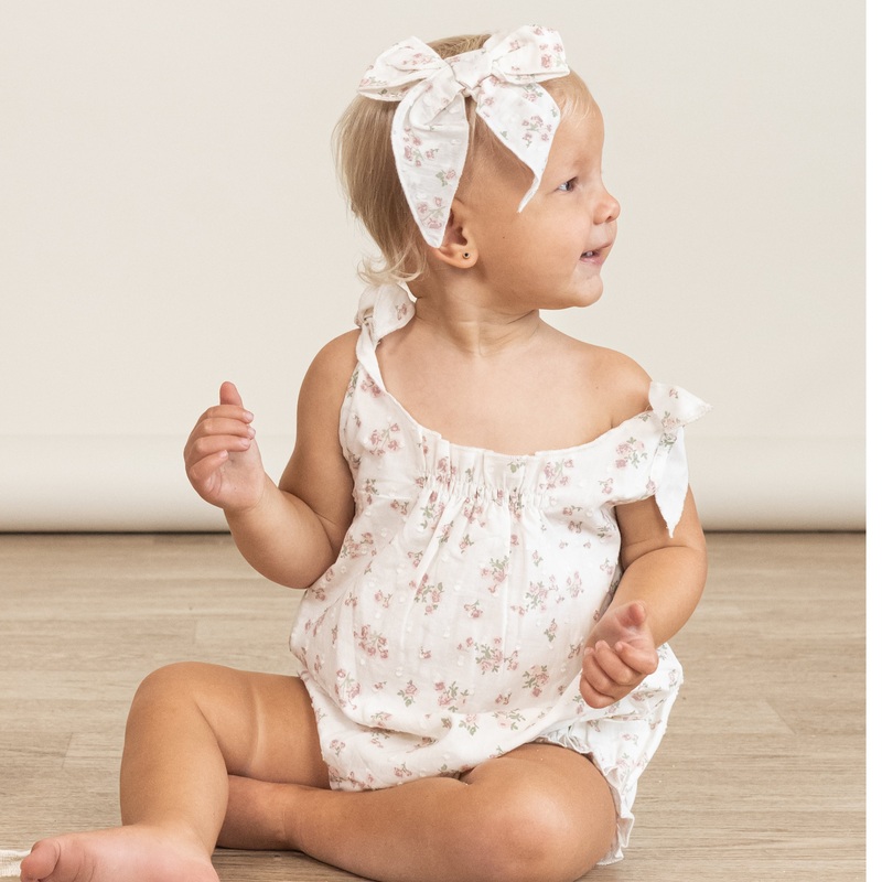 Makemake Organic Hair Bow Clip | English Roses