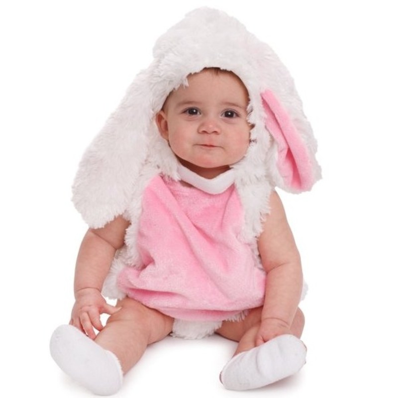 Pink and white Cozy Rabbit Costume