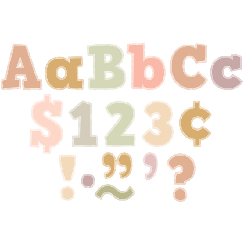Terrazzo Tones Bold Block 4″ Letters Combo Pack