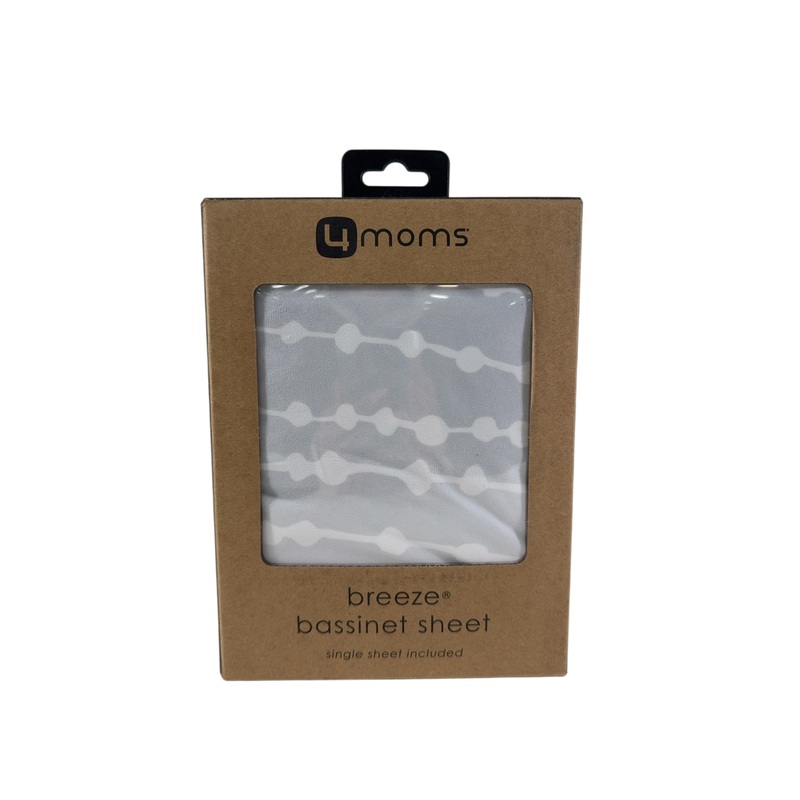4moms Breeze Waterproof Bassinet Sheet, Grey Beads