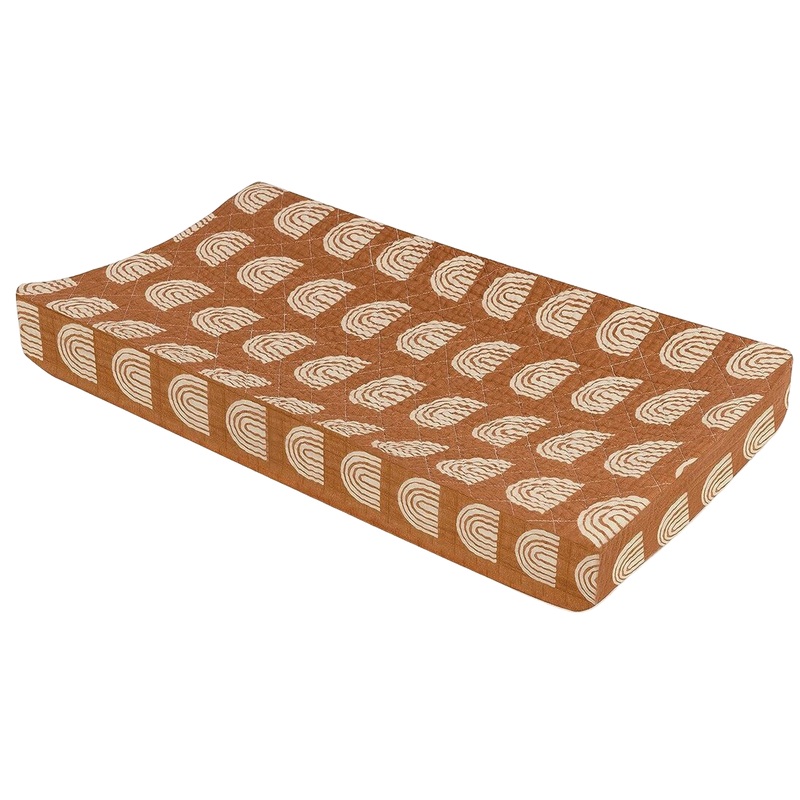 Babyletto Changing Pad Cover, Terracotta Rainbow
