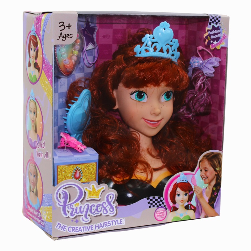 Doll Head Set With Accessories  Plastic