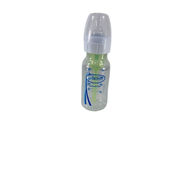 Dr. Brown’s Anti-Colic Narrow Bottle, Options+, Clear, 4 oz/120 ml, Level 1 Nipple (0 months+)