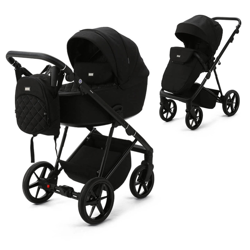 Mee-Go Milano Evo 2-in-1 Pram & Accessories – Abstract Black