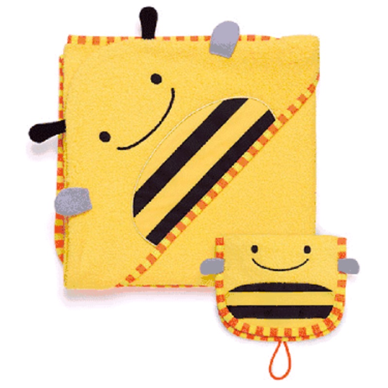 Skip Hop ZOO Hooded Towel & Mitt Set – Bee