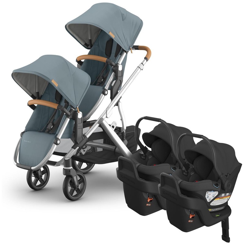 UPPAbaby Vista V3 Twin Stroller with RumbleSeat V3 + Aria Travel System Bundle – Callum / Jake