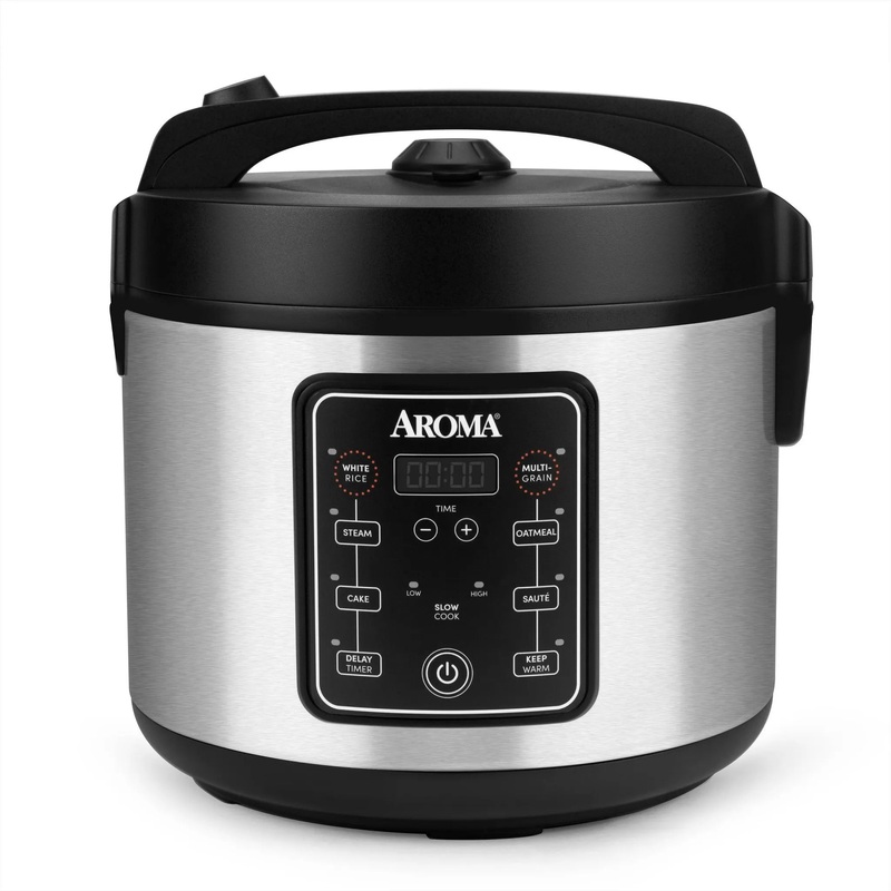 20 Cup Digital Multicooker & Rice Cooker – Stainless Steel