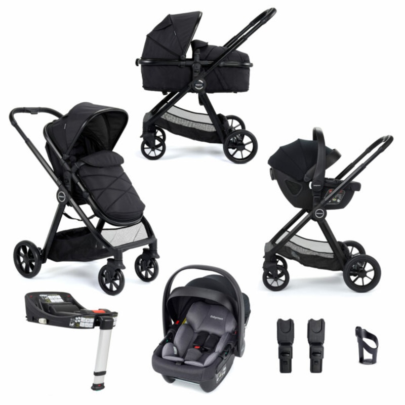 Babymore – Mimi Travel System Coco i-Size Car Seat with Isofix Base  Black
