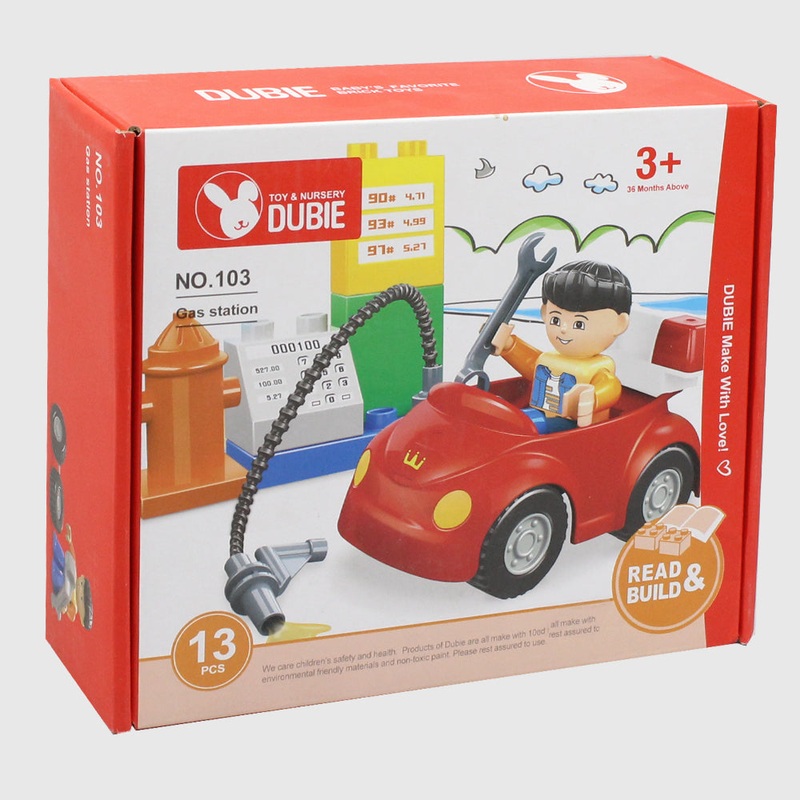 Dubie Building Blocks Educational – Gas station 13 Pcs