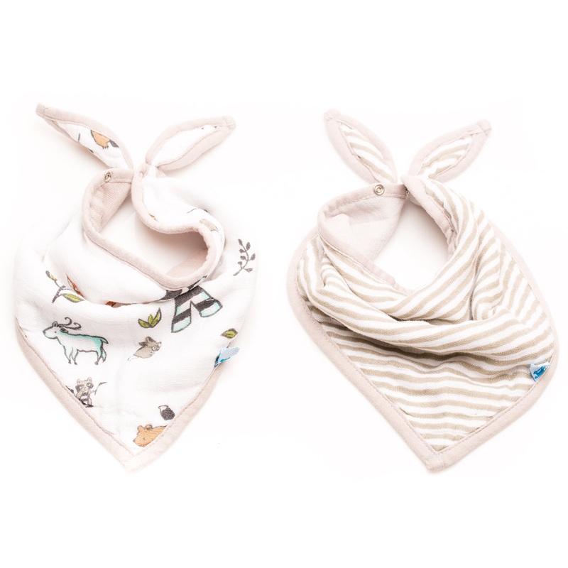 Little Unicorn Cotton Bandana Bib 2-Pack – Forest Friends
