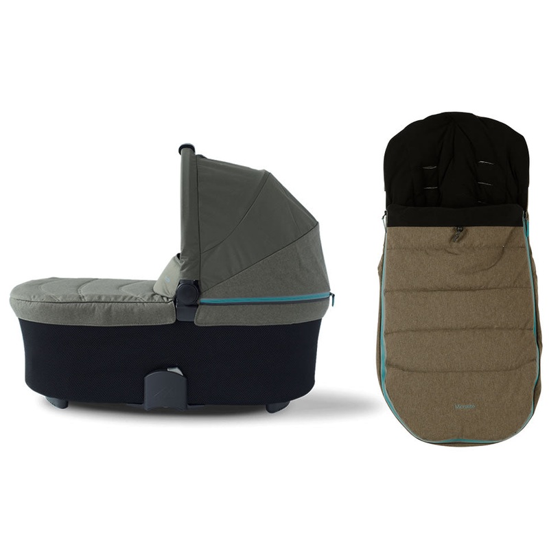 Micralite SmartFold Bassinet & Footmuff Accessory Bundle – Evergreen
