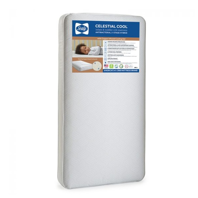 Sealy Celestial Cool Antibacterial 2-Stage Hybrid, White
