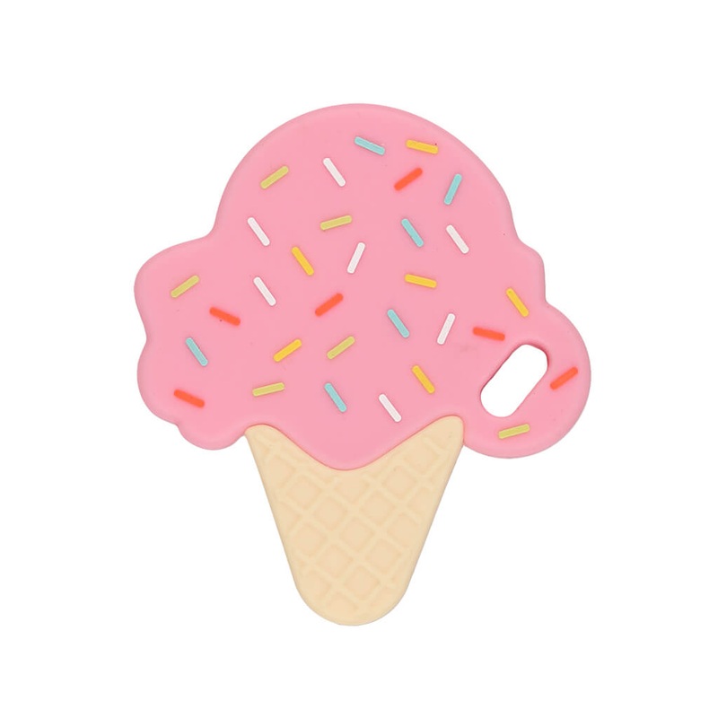 Silicone Teether Ice Cream pink