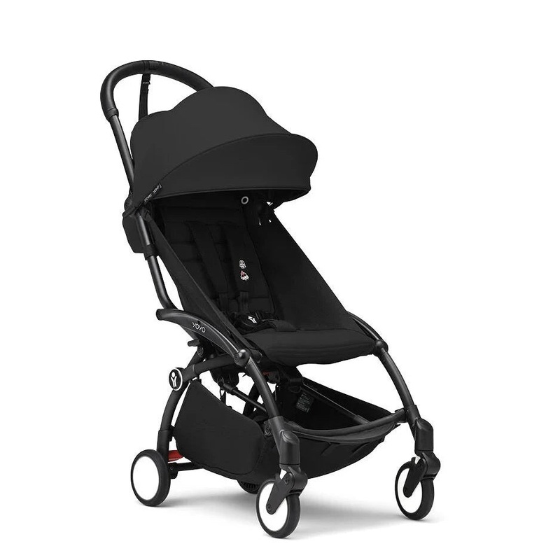 Stokke YOYO Stroller From 6 Months – Black on Black Frame