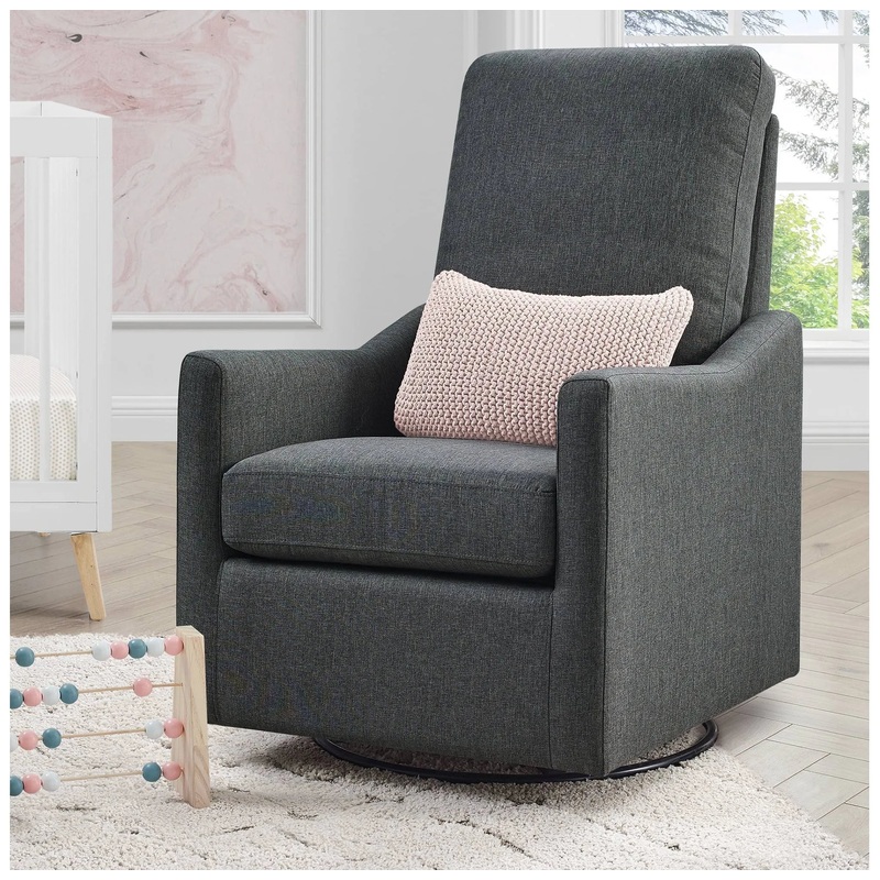 Adley Nursery Glider Swivel Chair – Charcoal