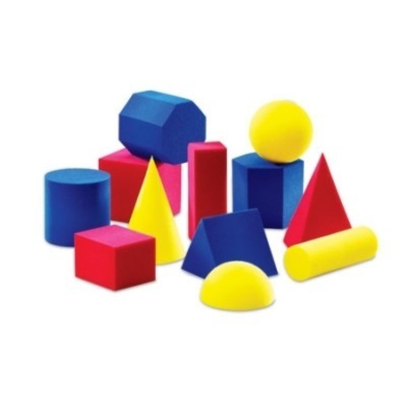 Everyday Shapes Soft Foam Geometric Shapes – Set of 12