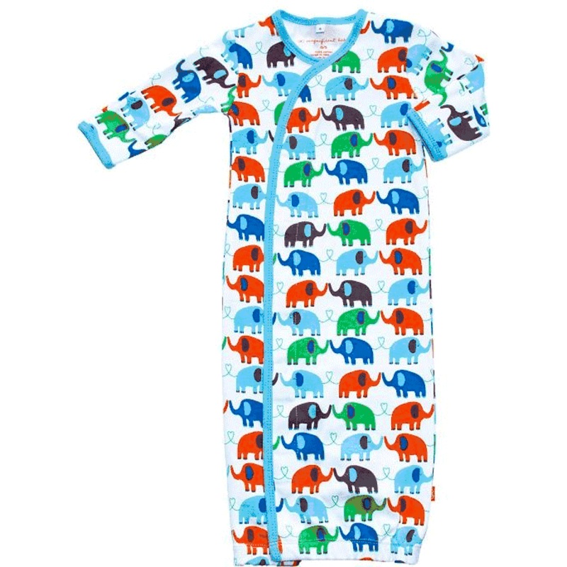 Magnificent Baby Boy’s Elephant On Parade Gown – Newborn to 3 Months