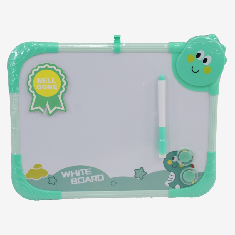 Plastic White Board  Aqua with Dino Theme