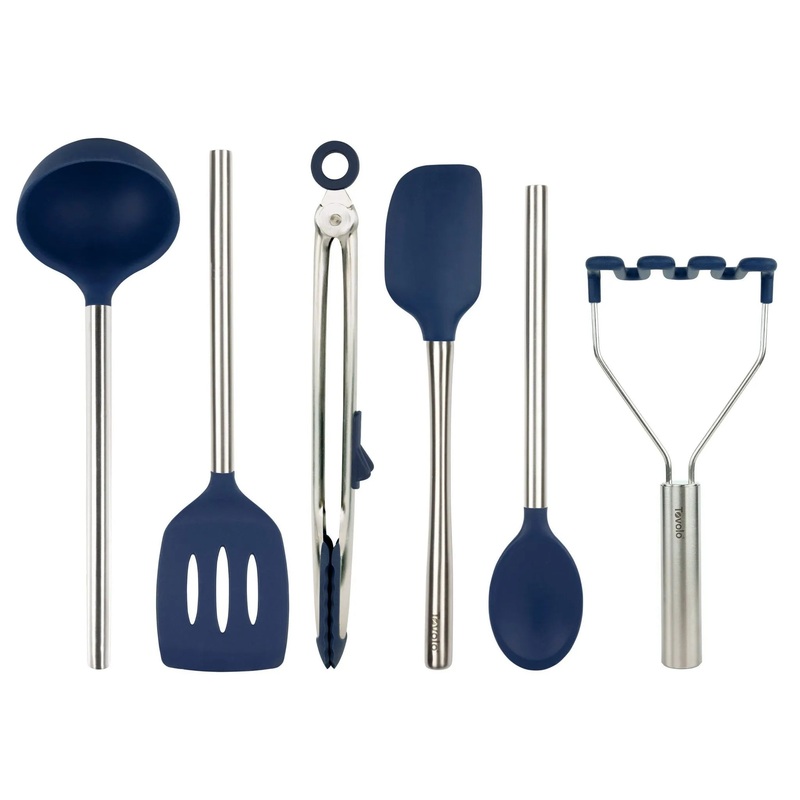 6pc Silicone Utensil Set Deep Indigo