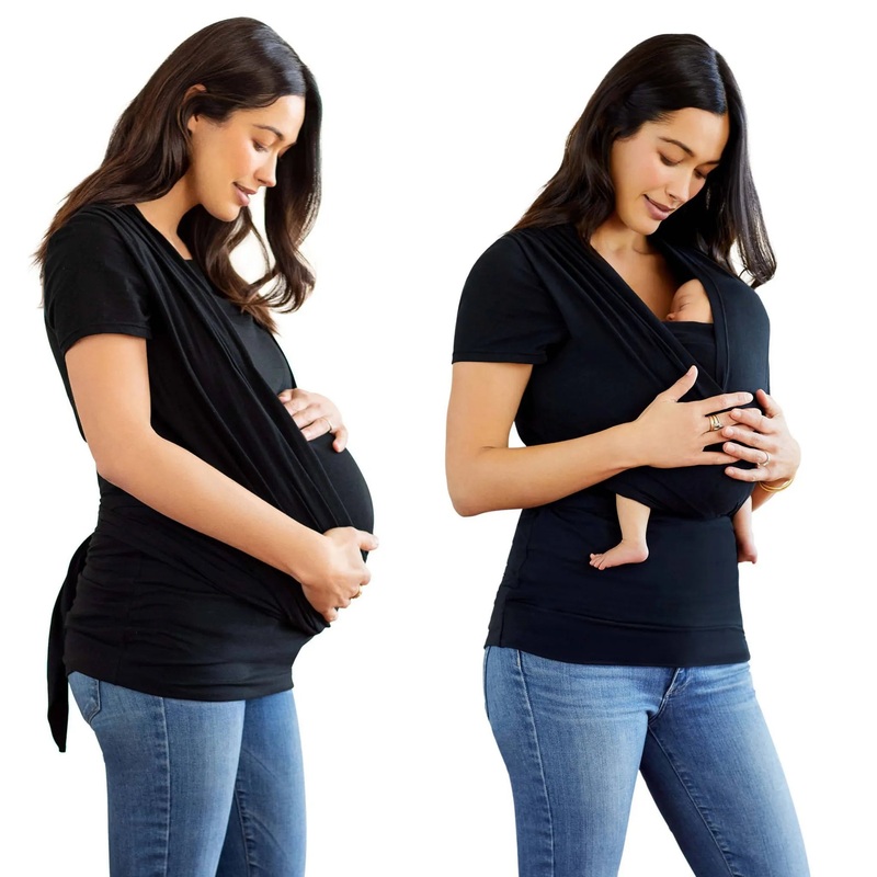 Bump & Beyond T-Shirt Wrap Baby Carrier – Black – S