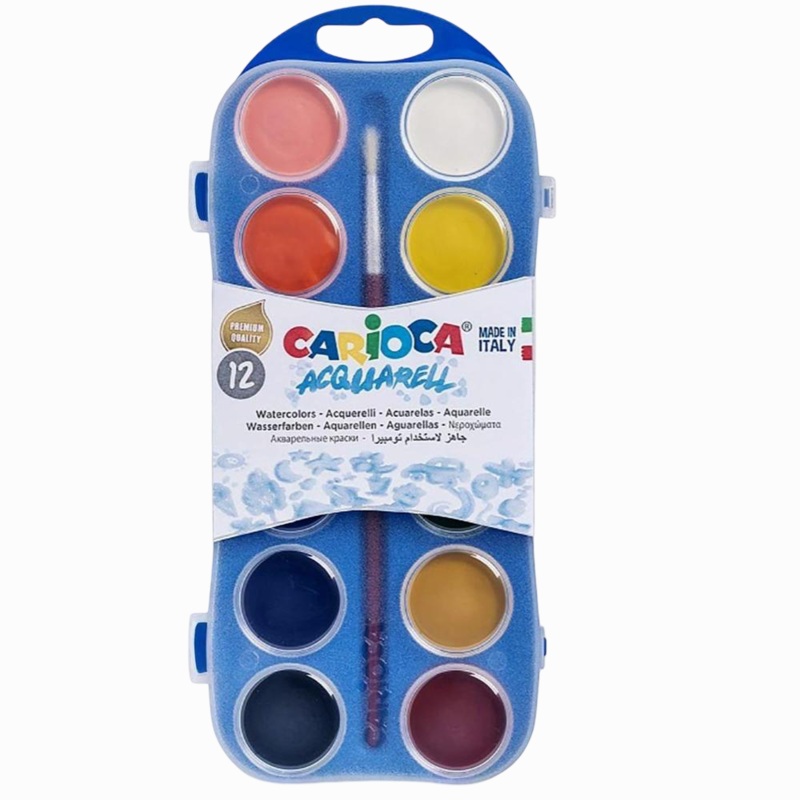 Carioca Stone Watercolors 30ml  12 Colors + Brush
