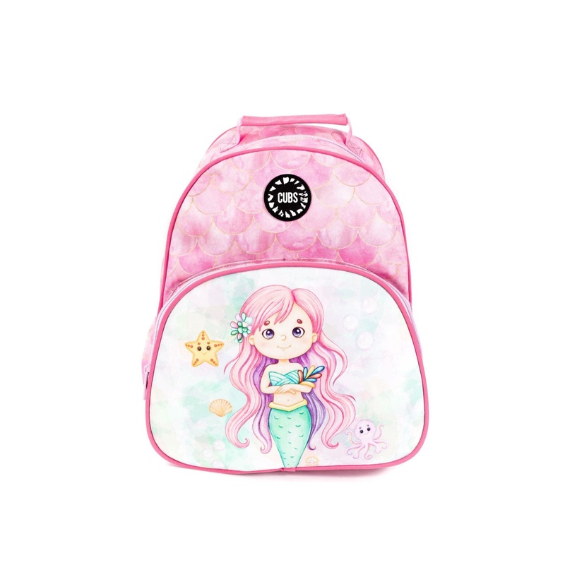 Cubs Preschool Backpack Mermaid with Purple Hair Print  16 Inches