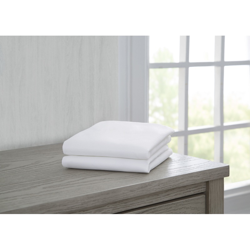Fitted Bassinet Sheet Set, 2-Pack  Compatible with the Following Delta Children Bassinets: 25020, 25021, 25022, 25602, 25023 and 25033