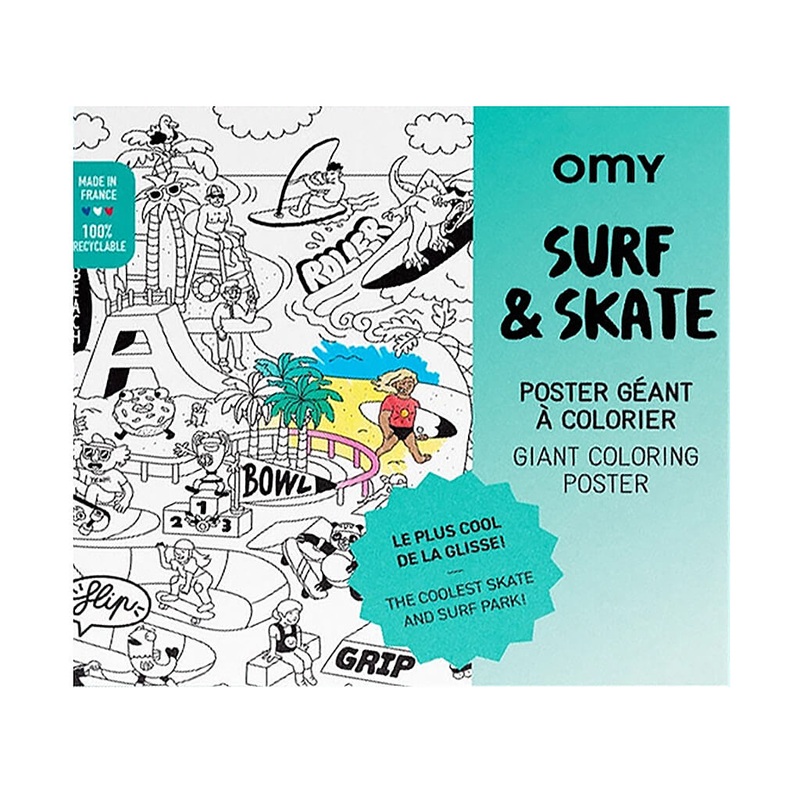 Giant Coloring Poster – Surf & Skate