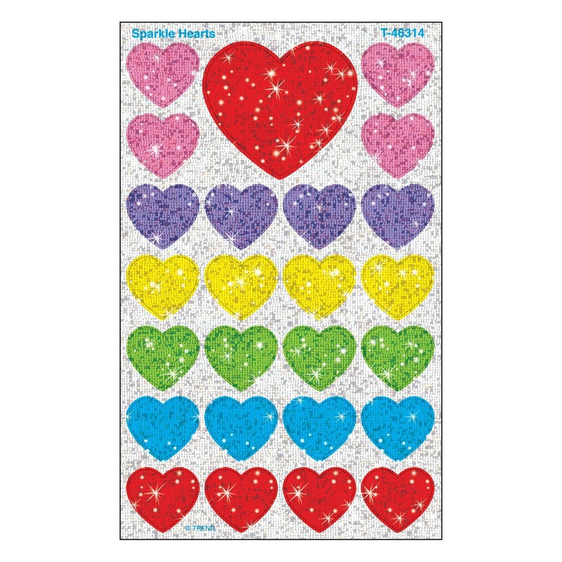 Sparkle Hearts superShapes Stickers  Sparkle