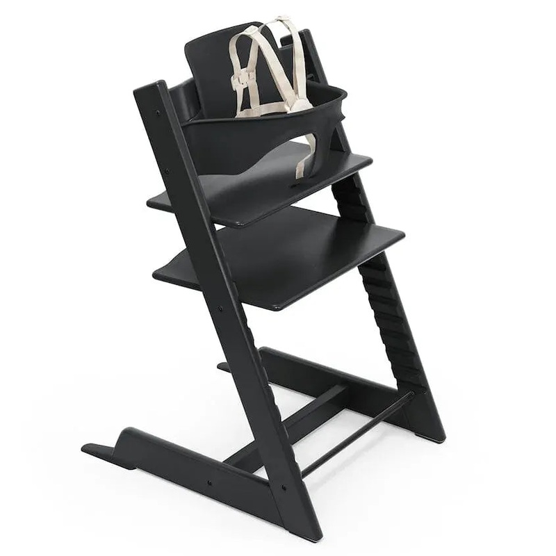 Tripp Trapp High Chair  with Baby Set – Black