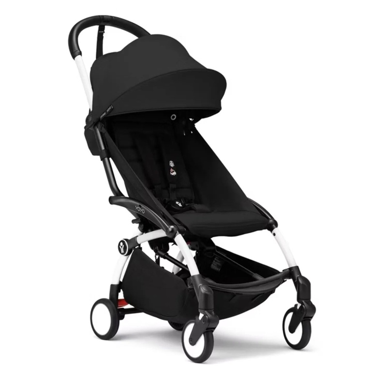 YOYO 3 Stroller – White Frame w/ Black Seat Pack