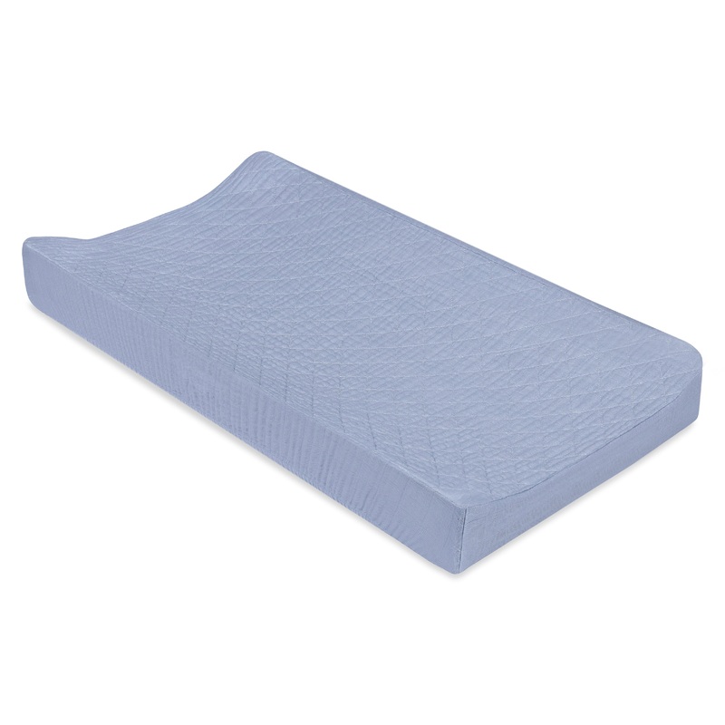 Babyletto Dewdrop Quilted Changing Pad Cover in GOTS Certified Organic Muslin Cotton