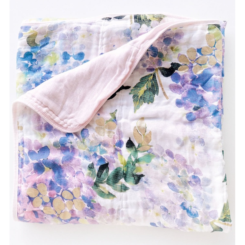 Loulou Lollipop Luxe Muslin Quilt – Hydrangea