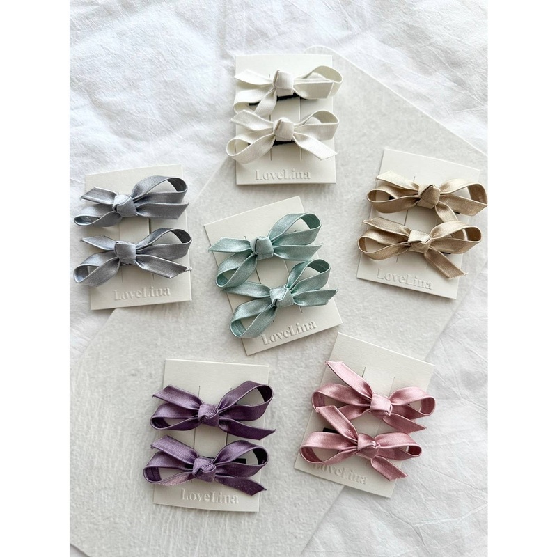 LoveLina Ribbon Hair Clips Set