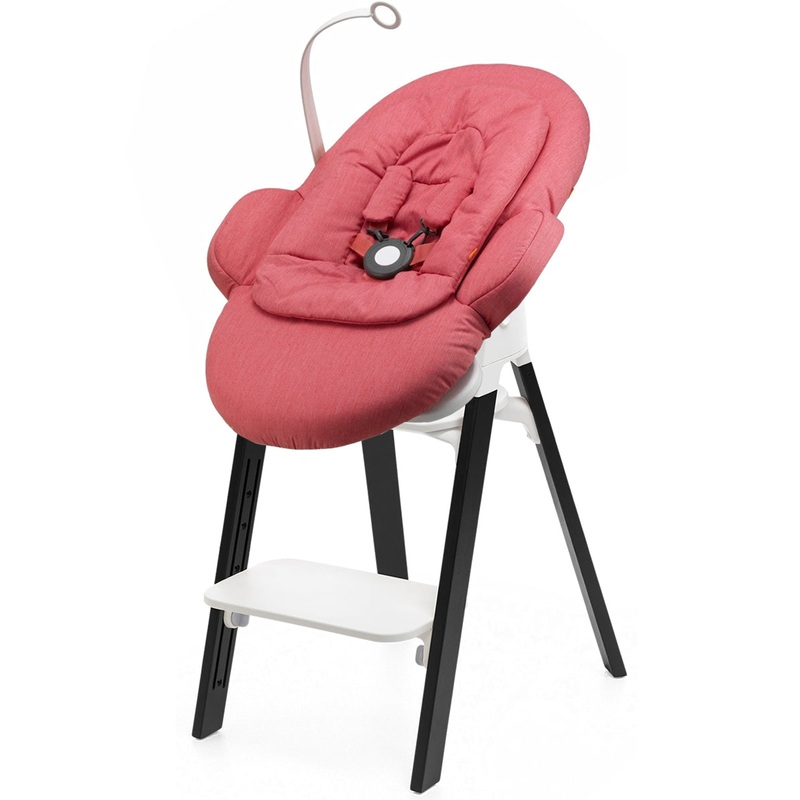 Stokke Steps Newborn Bouncer Seat – Oak Black/Red