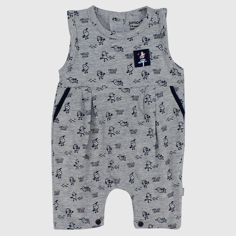 “Hello Dude” Sleeveless Romper
