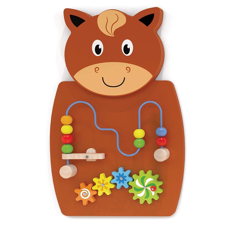 Horse Wire Beads and Gears Activity Wall Panel