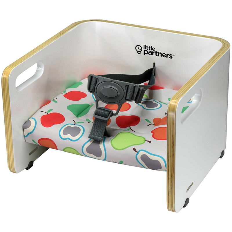 Little Partners Mod Booster Seat – Soft White w/ Breakfast Pairs Cushion