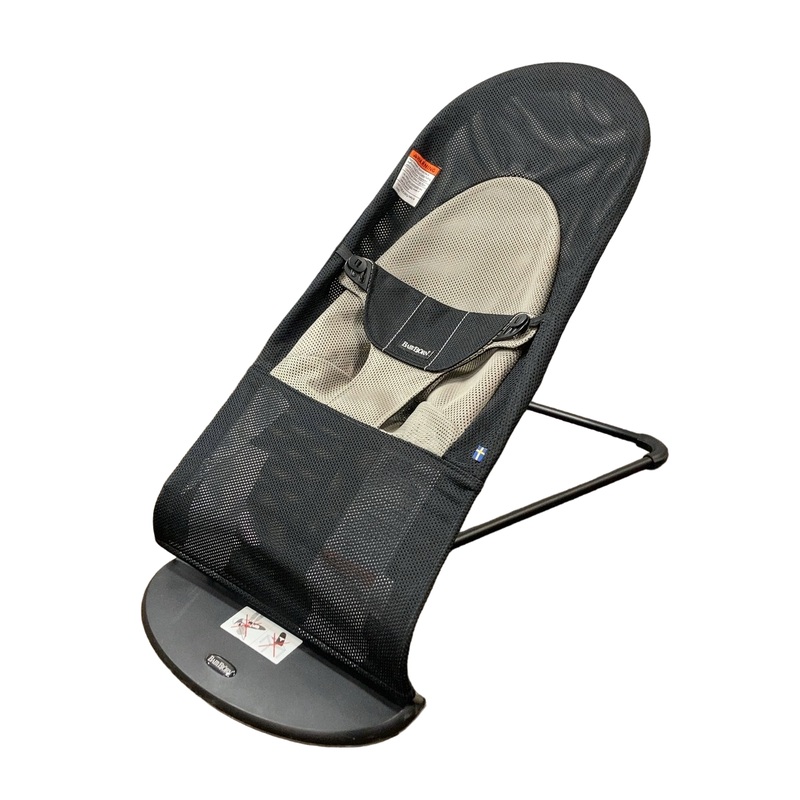BabyBjorn Bouncer Balance, Black Frame, Black/Grey Mesh