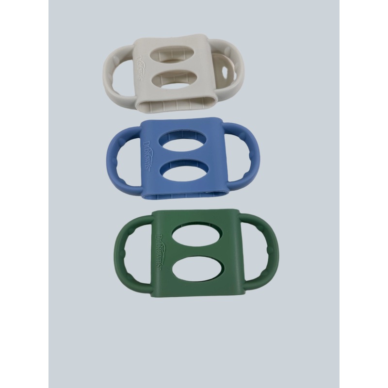 Dr. Brown’s Silicone Bottle Handle, 3 Pack, Blue/Green/Gray